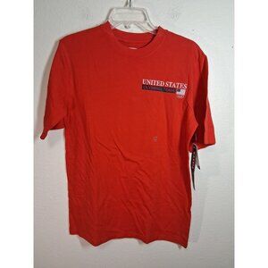 NWT United States Olympic Team T-Shirt USA Graphic Tee Embroidered Red Medium